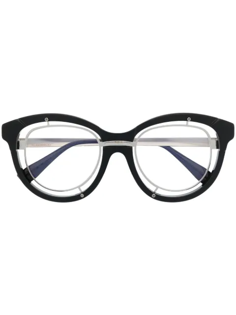 Kuboraum metallic-frame glasses