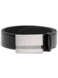 BOSS laser-cut logo buckle belt - Black