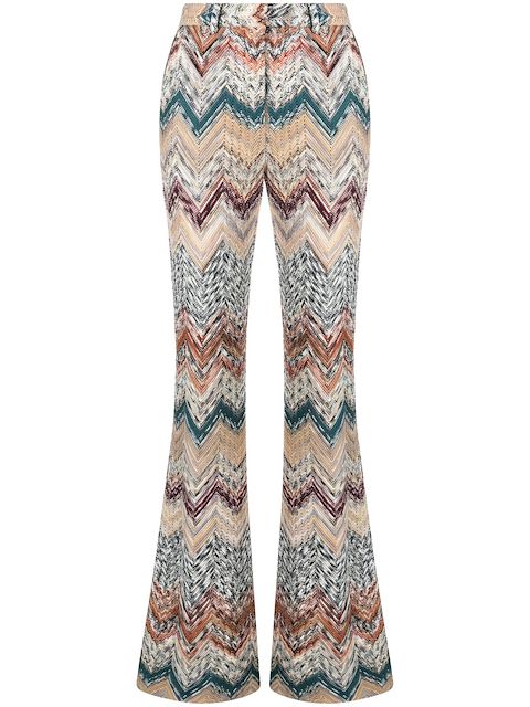 Missoni zigzag-pattern knitted trousers
