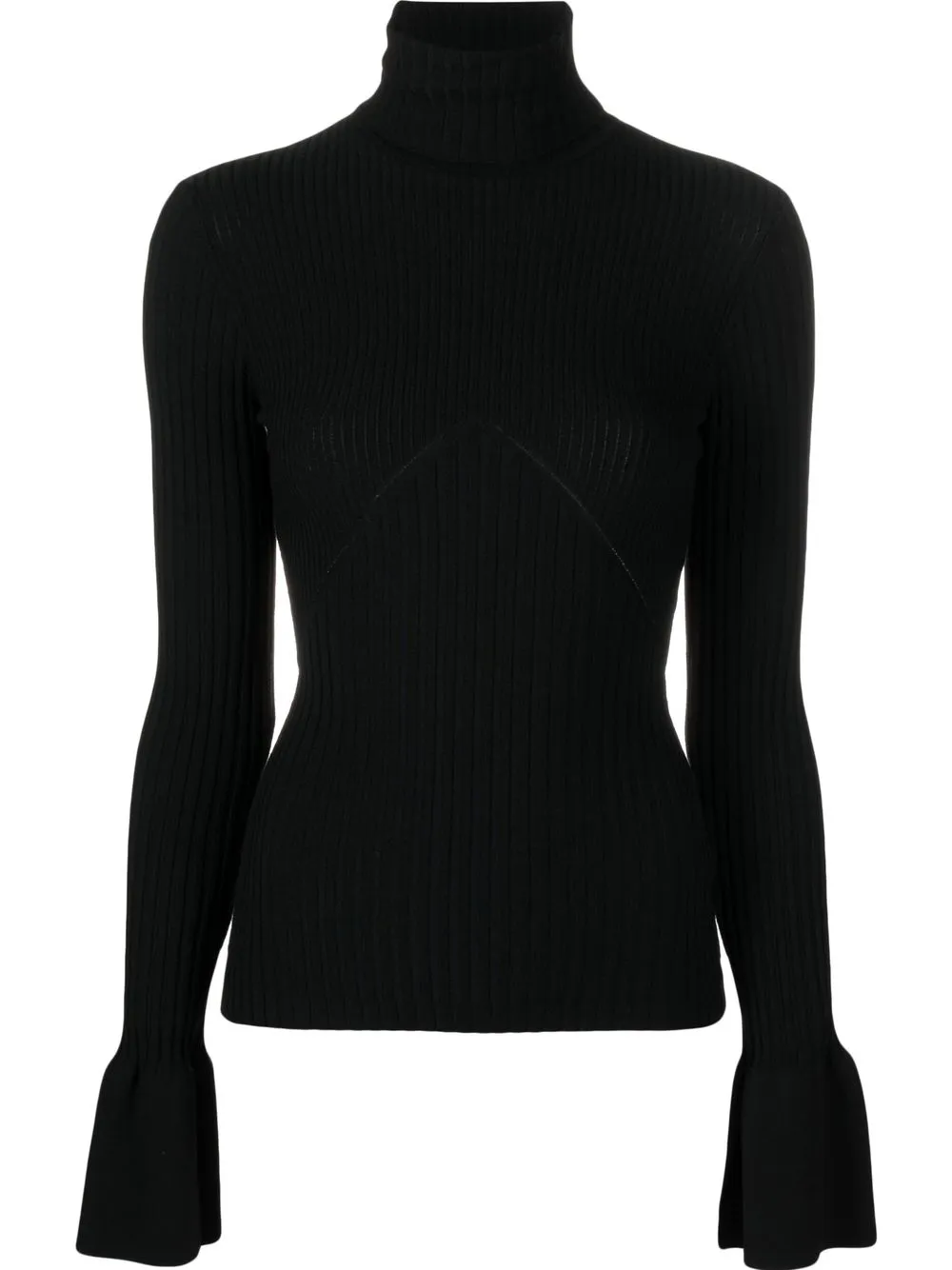 

ANDREĀDAMO zip-detail long-sleeve top - Black