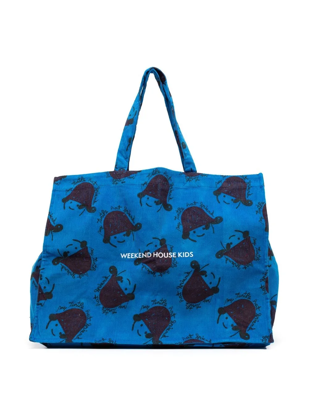 

Weekend House Kids. graphic logo-print tote bag - Blue