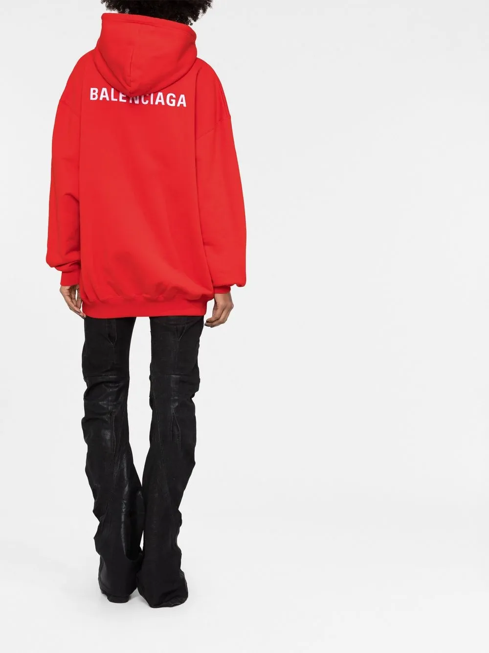 Affordable Balenciaga logo-embroidered oversize hoodie Women