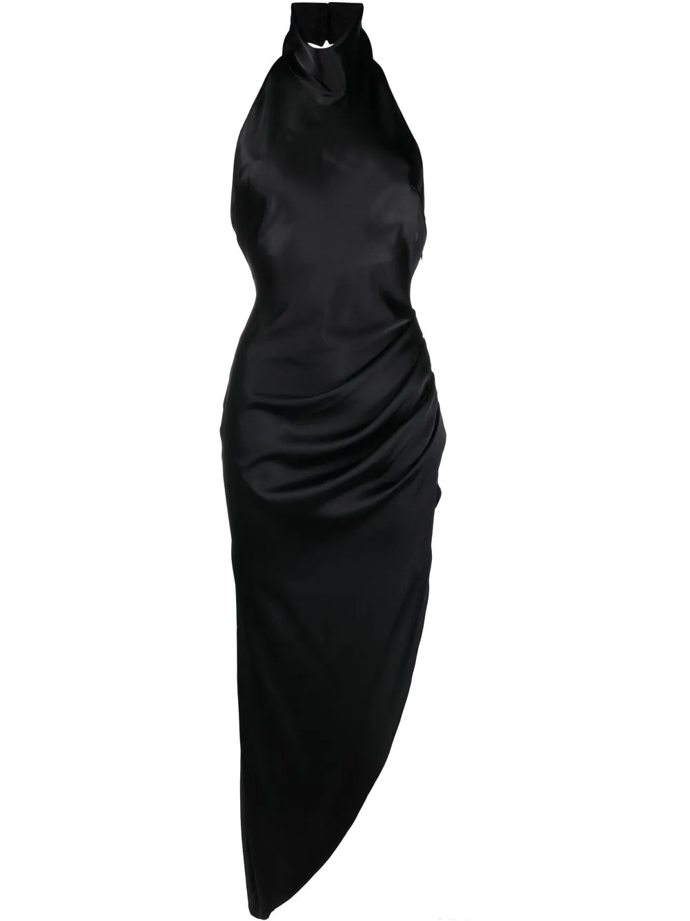 

NEW ARRIVALS open-back asymmetric dress - Black