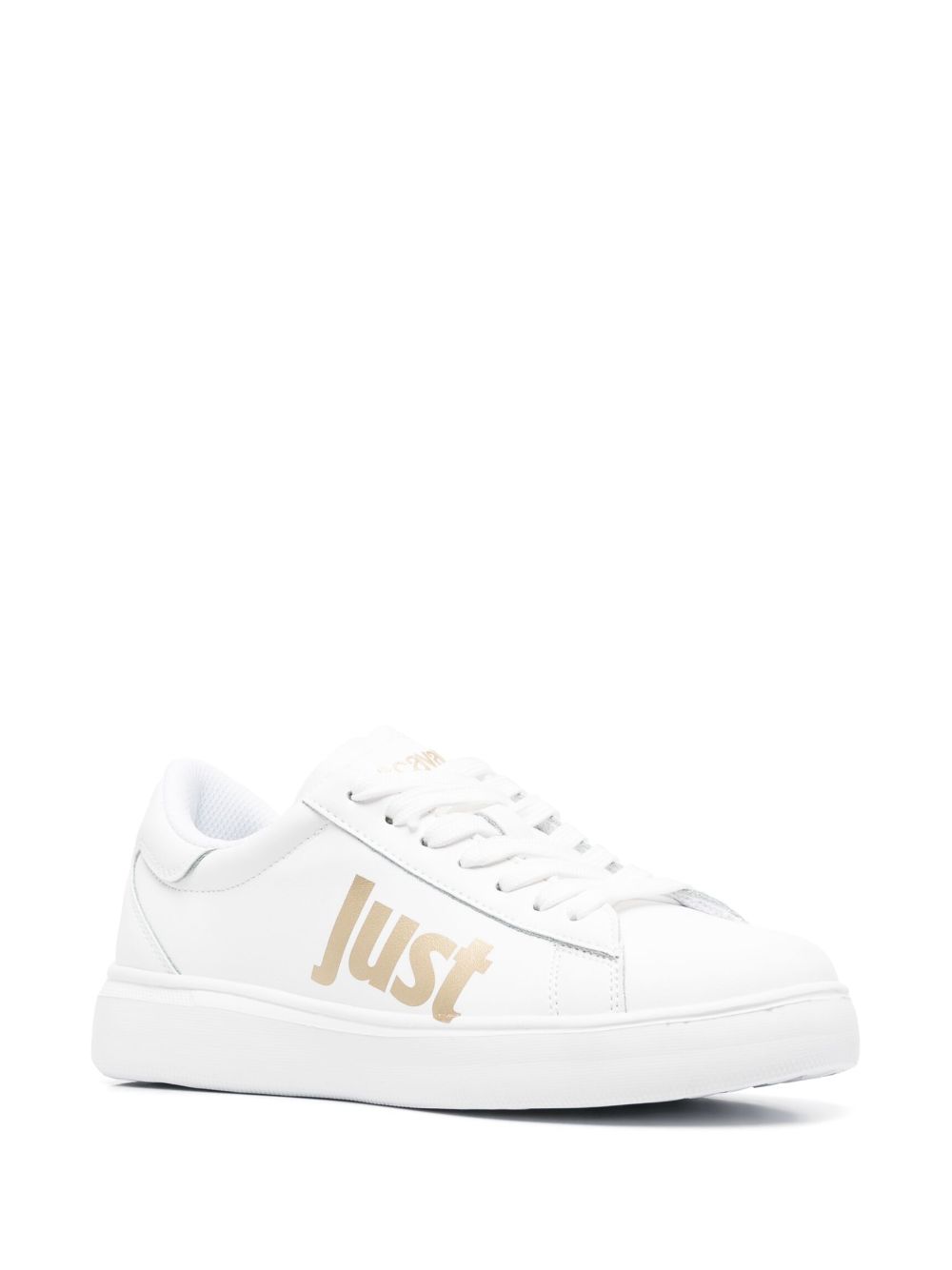 Just Cavalli Sneakers met logoprint - Wit