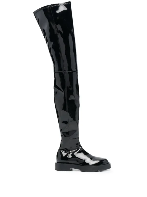 Givenchy ハイブーツ ブラック SS25 Givenchy 4G サイハイブーツ | ブラック | FARFETCH JP