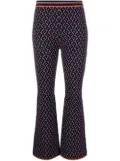 DVF Diane von Furstenberg Juno patterned jacquard trousers - Blue