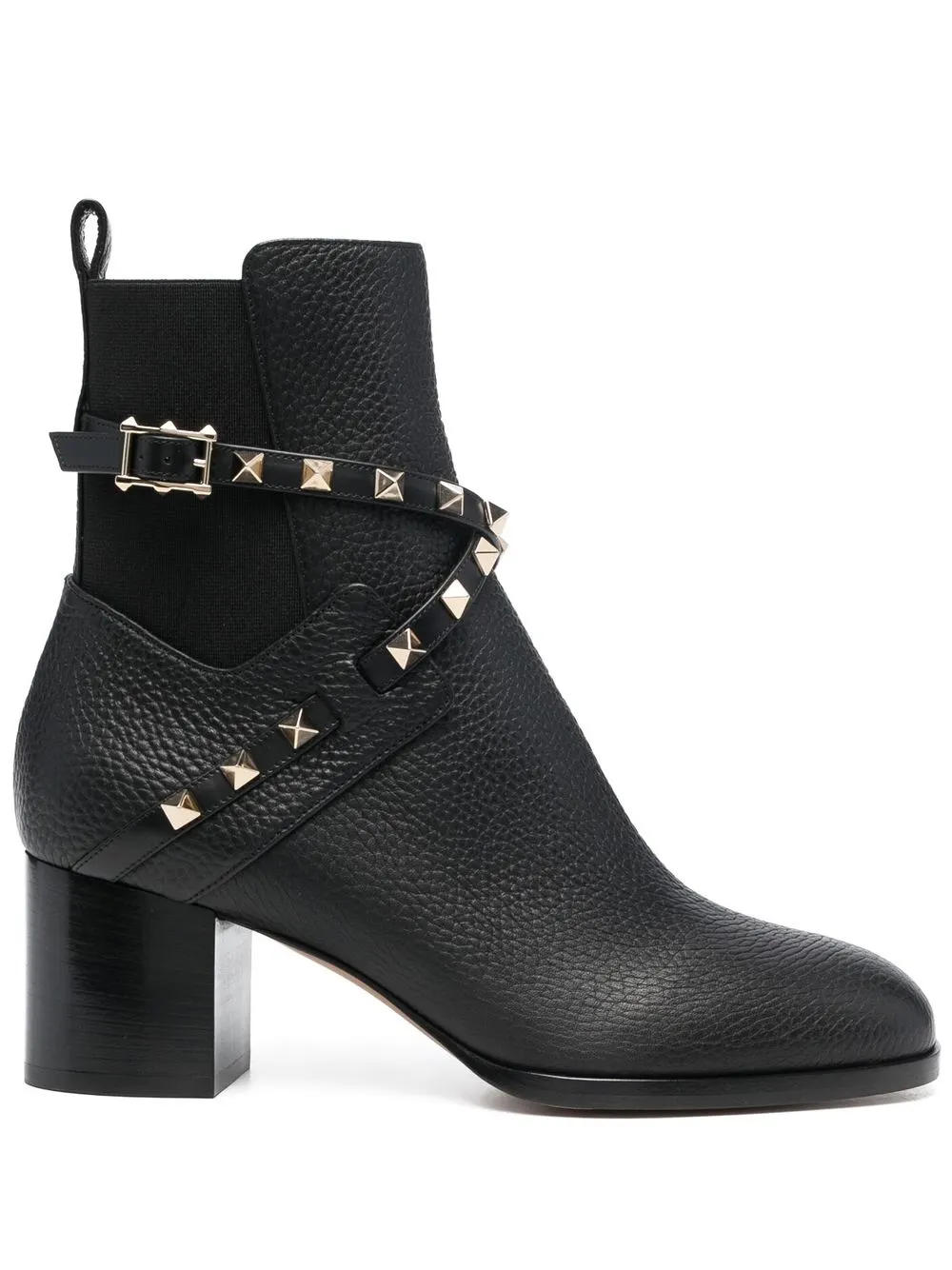 Valentino Garavani Rockstud strap ankle boots - Black