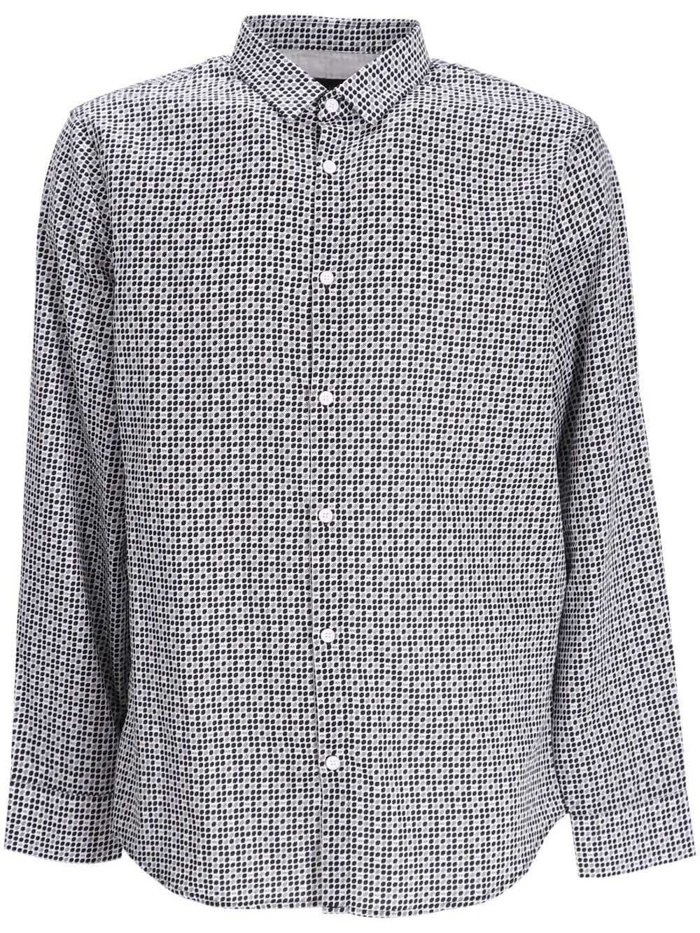 

Armani Exchange micro-logo print cotton shirt - Black