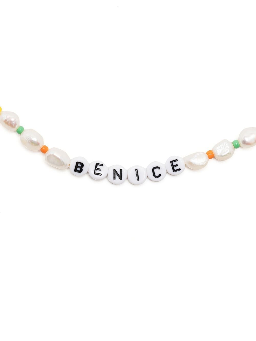 SPORTY AND RICH BE NICE PEARL-DETAIL NECKLACE