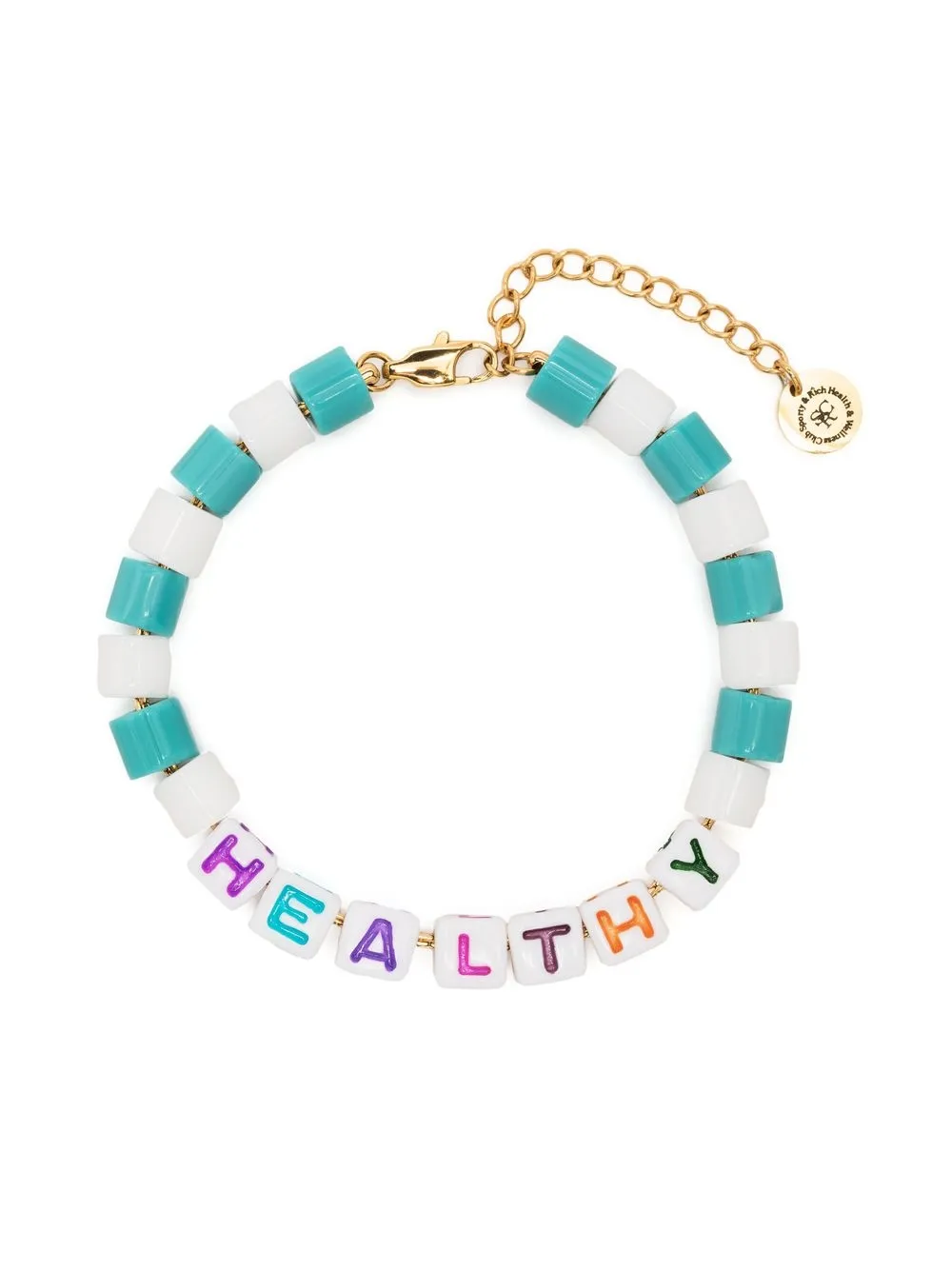 

Sporty & Rich Healthy beaded bracelet - White