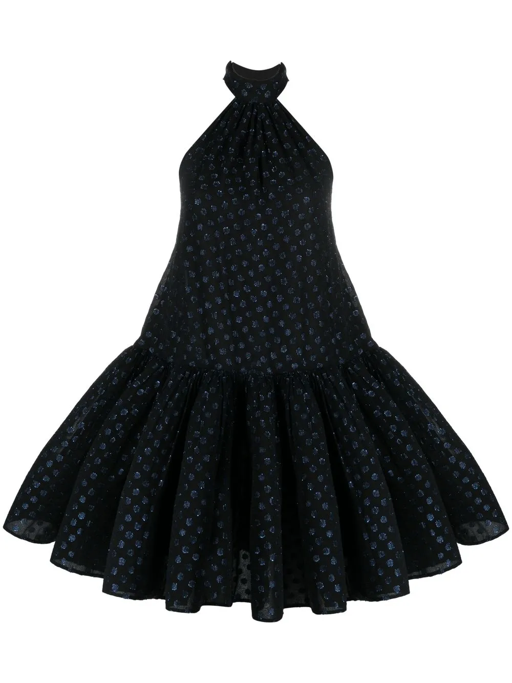 

Lanvin silk flared polka dot dress - Black