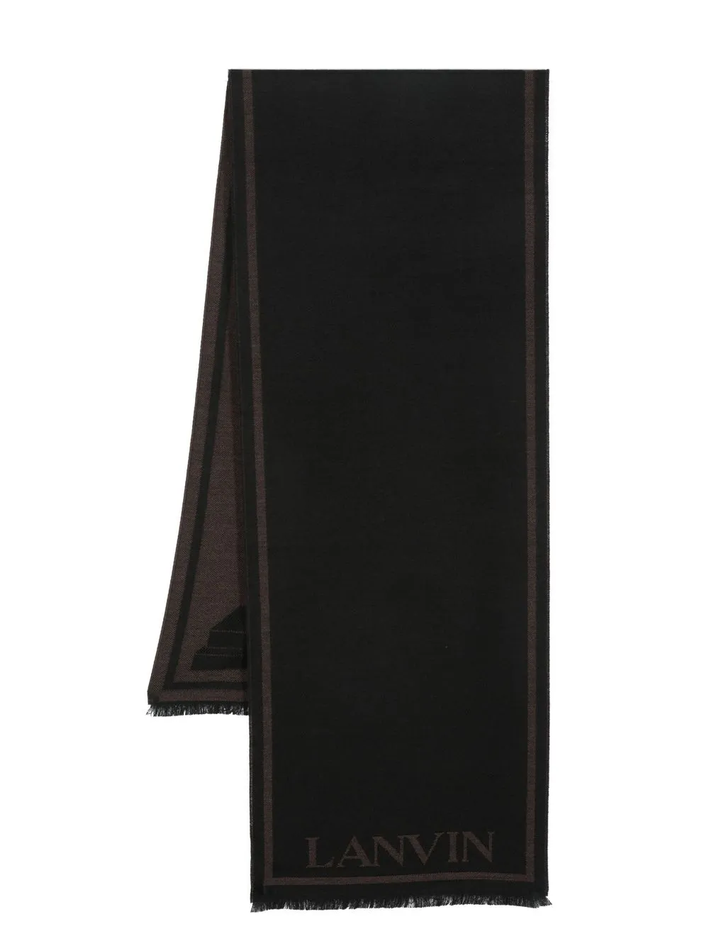 

Lanvin intarsia-knit logo scarf - Black