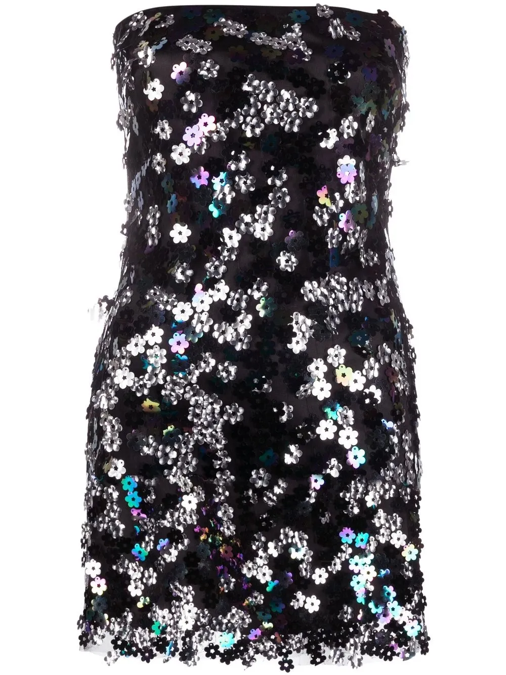 

NEW ARRIVALS River in Flirty Fleurs sequin dress - Black