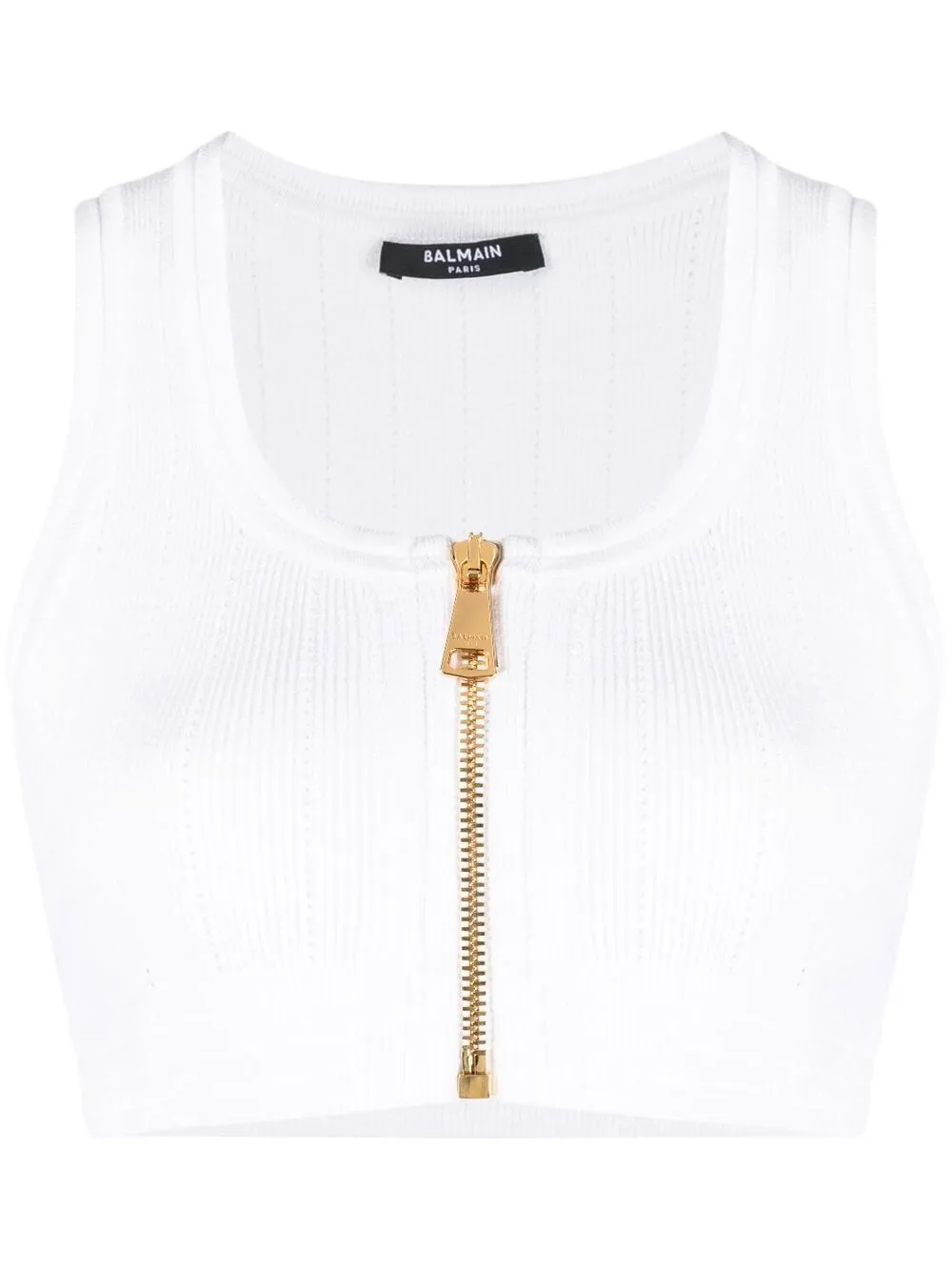 

Balmain knit bralette crop top - White