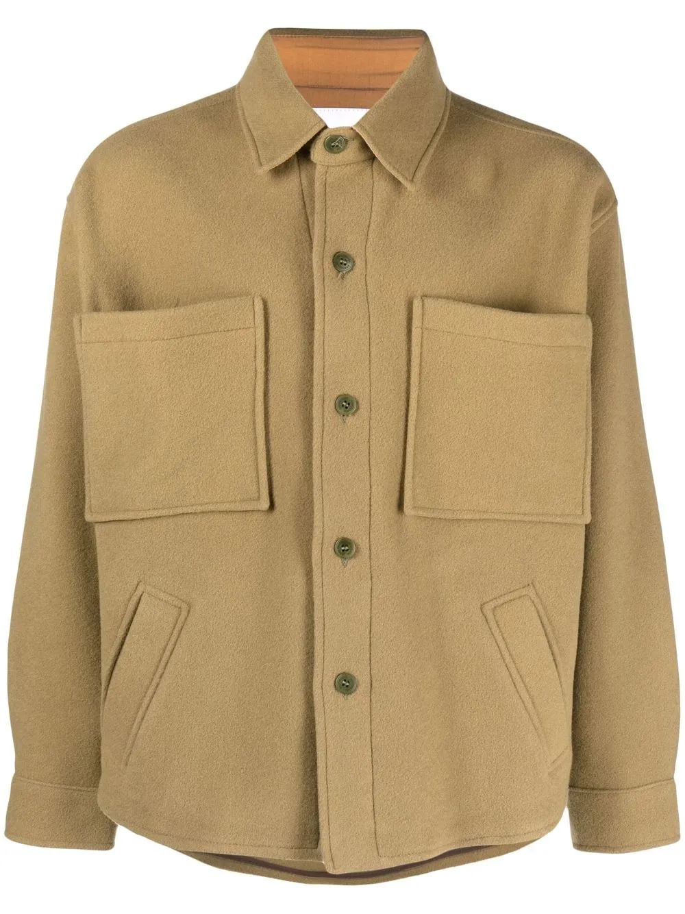 

Costumein buttoned-up shirt jacket - Green