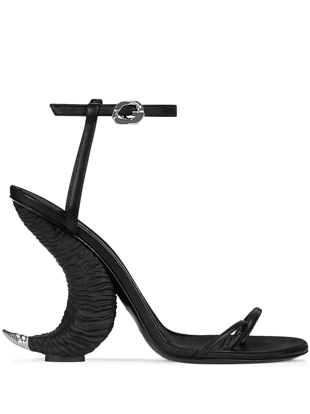 Givenchy Triple Toes 105mm Horn sandals Black