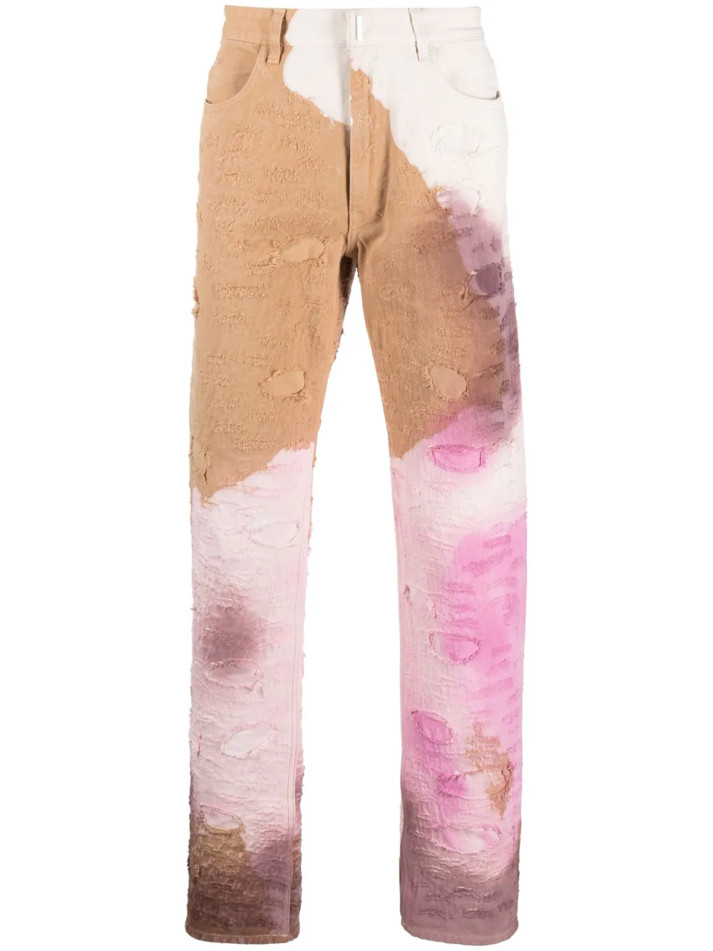 Givenchy jean tie-dye à effet usé | marron | Image 1