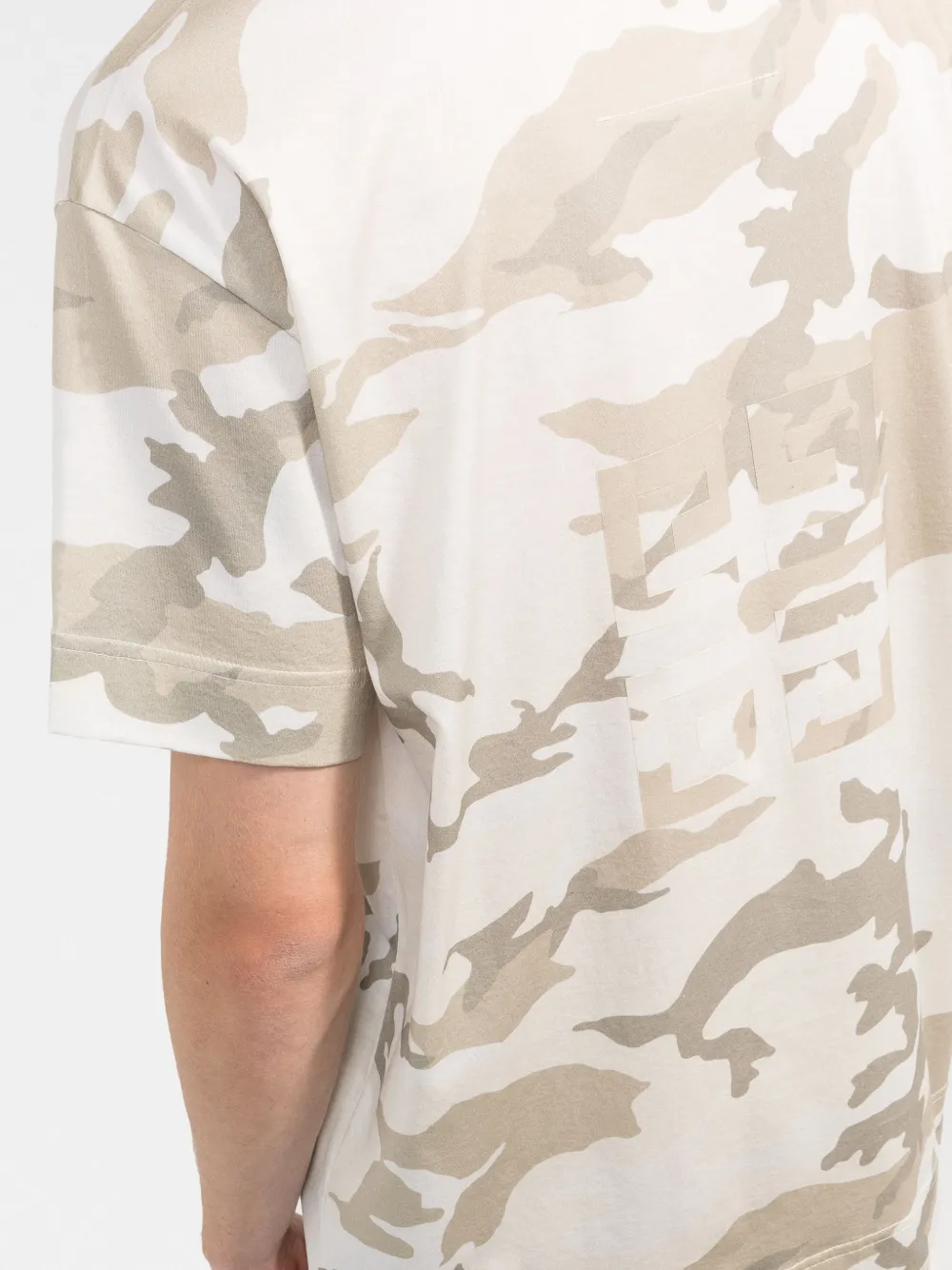 Givenchy T-shirt met camouflageprint Beige