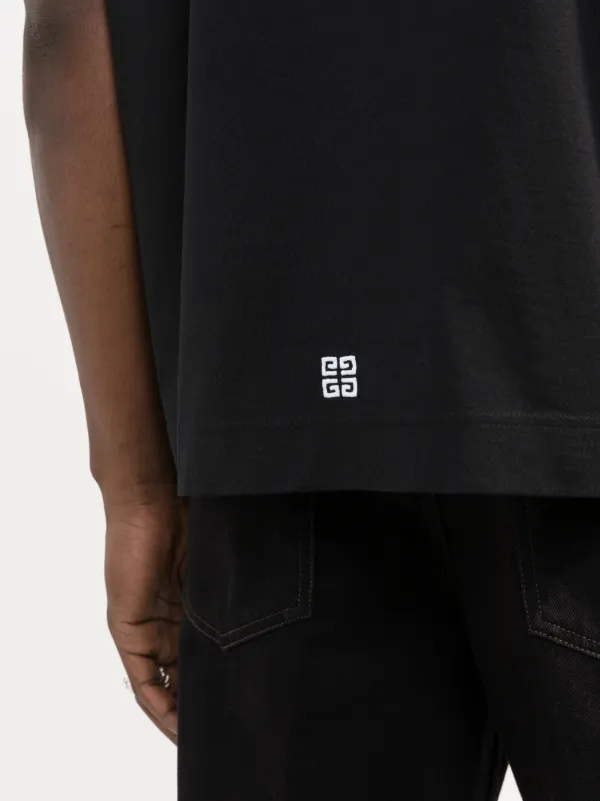 Givenchy logo-embroidered Cotton T-shirt | Black | FARFETCH Givenchy logo-embroidered Cotton T-shirt | Black | FARFETCH
