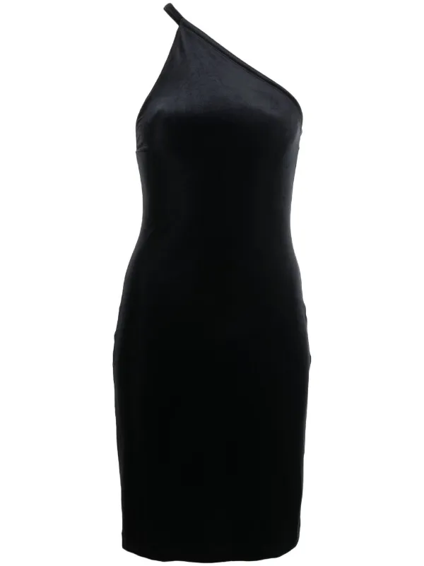 Filippa K Asymmetric Velvet Mini Dress Farfetch