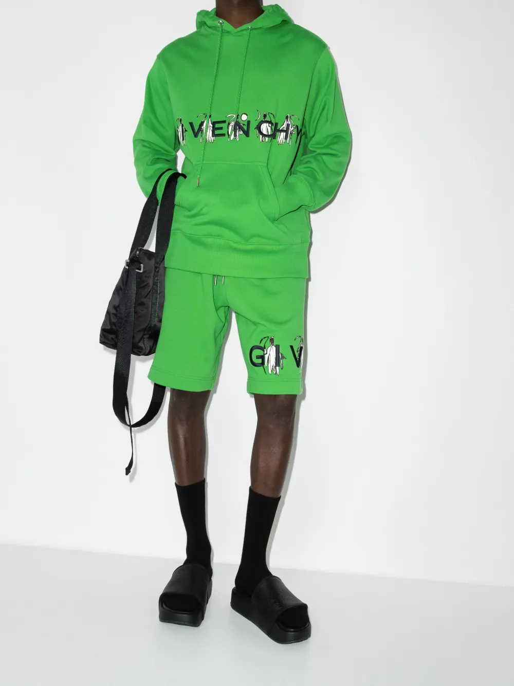 Givenchy x John Smith trainingsshorts met logoprint Groen