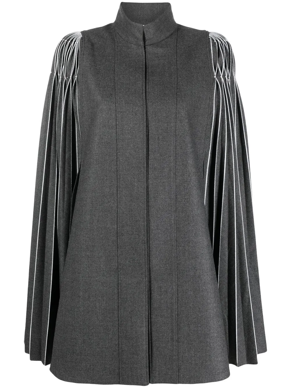 

Giovanni Bedin origami tailored cape-coat - Grey