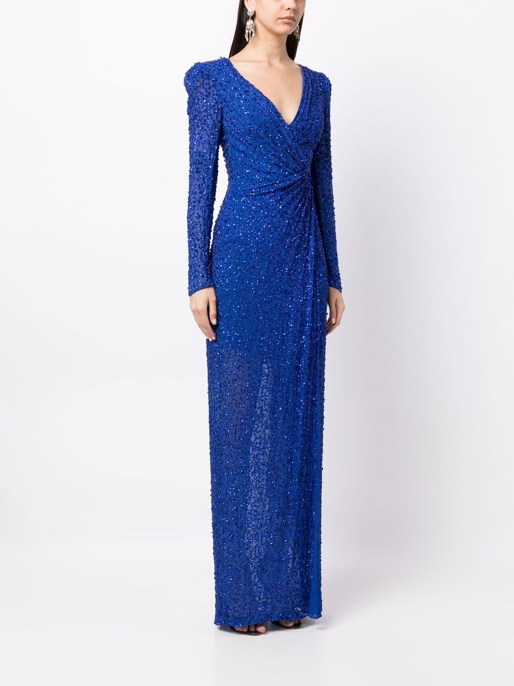 Cheap Jenny Packham Bobbie gathered sequin gown Women