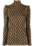 DVF Diane von Furstenberg zigzag wool jumper - Orange