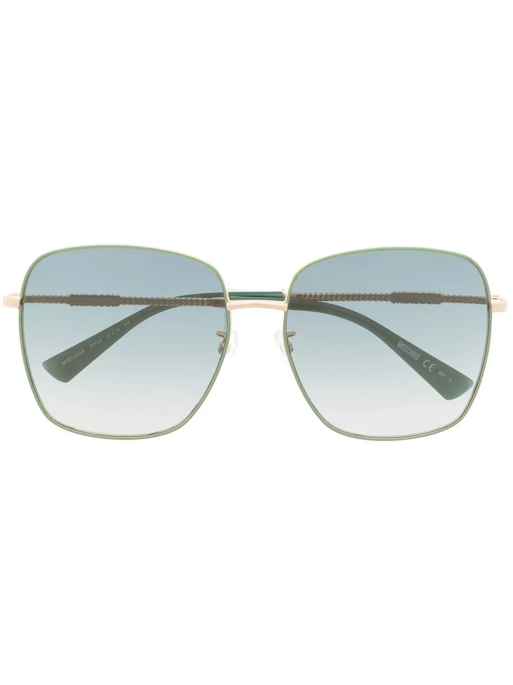 

Moschino Eyewear lentes de sol con armazón oversize - Verde