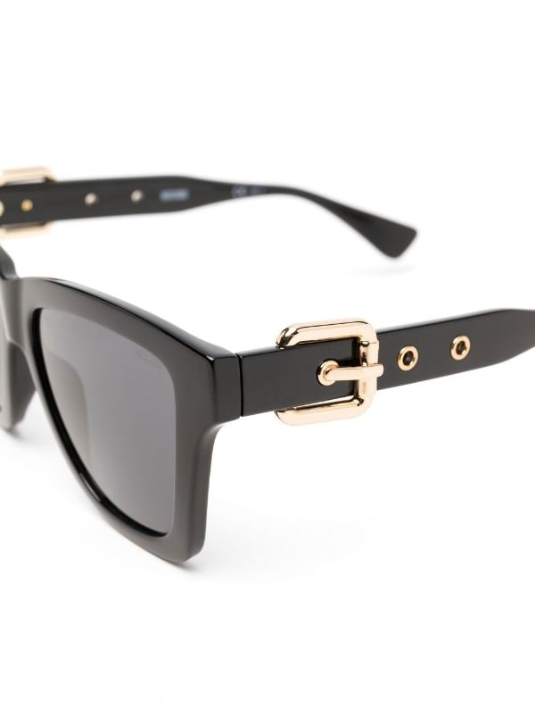 Moschino Eyewear buckle-detail square-frame Sunglasses - Farfetch