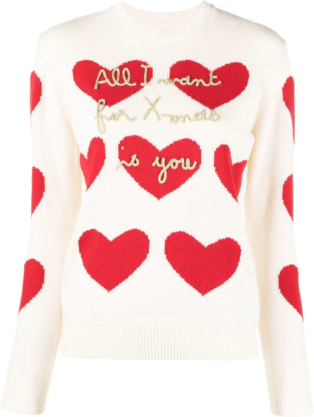 

MC2 Saint Barth motif-embroidered crew-neck sweater - Neutrals