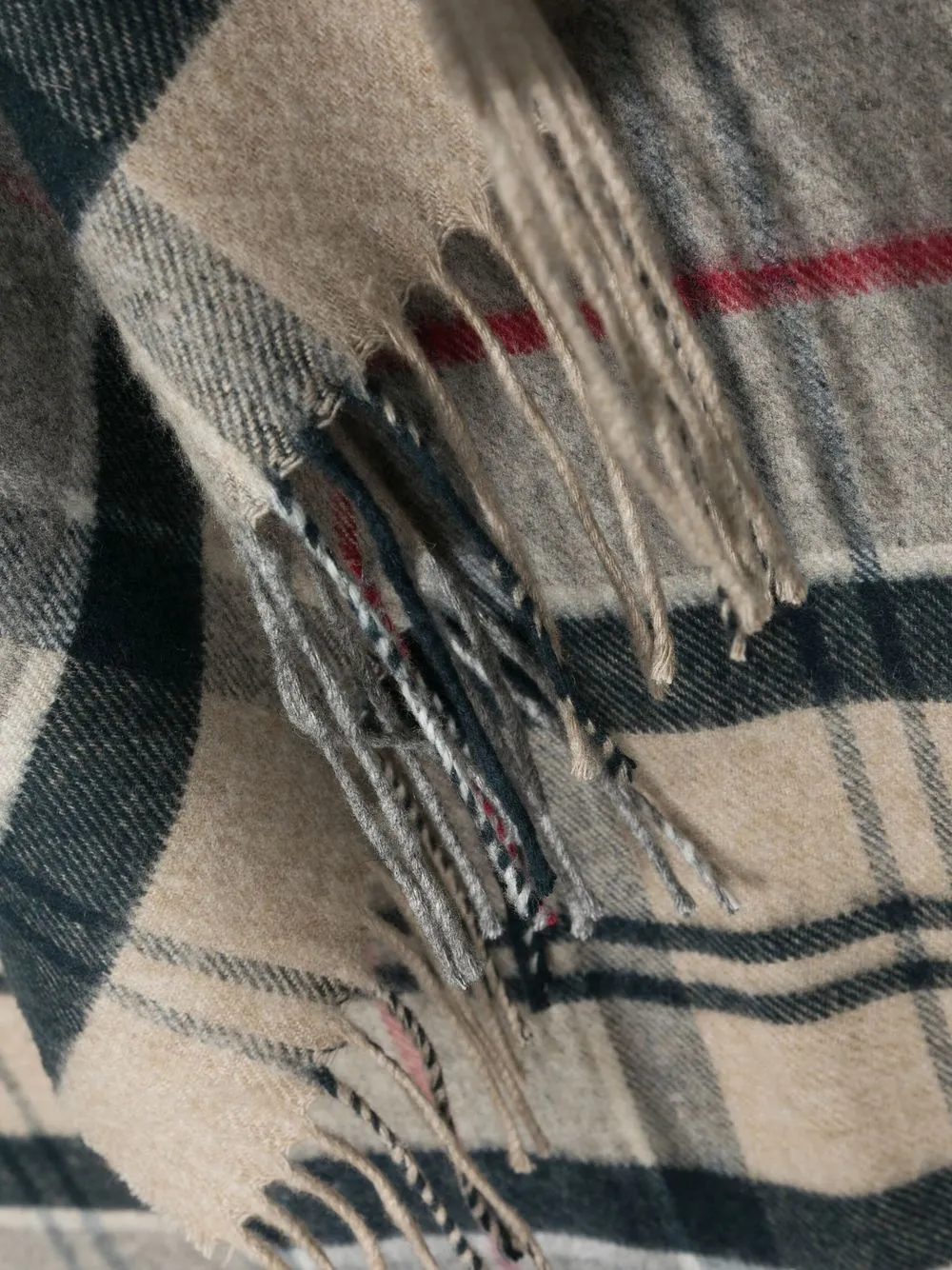 Barbour Yaxley Tartan Scarf In Grey