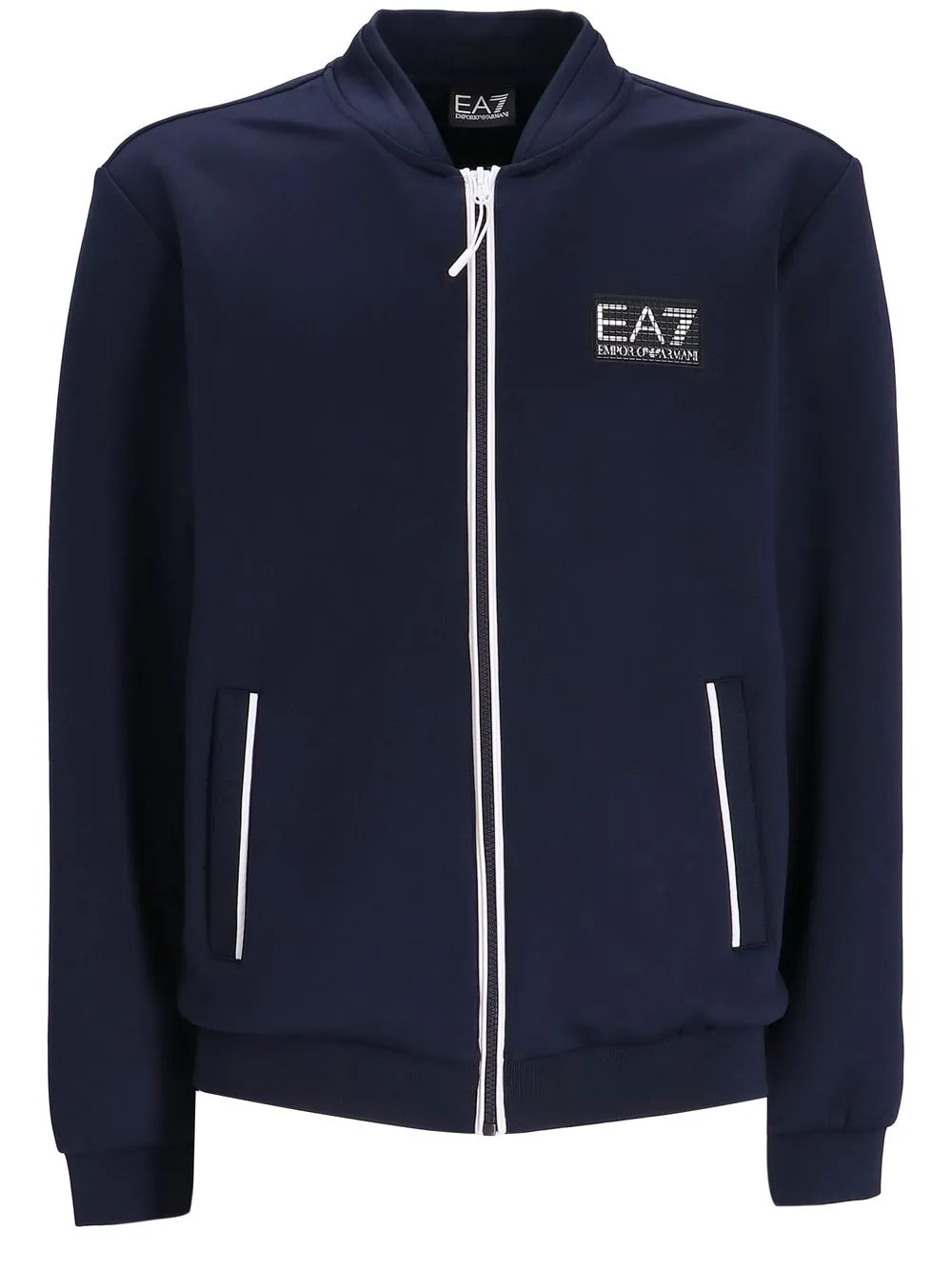 

Ea7 Emporio Armani chamarra deportiva con parche del logo - Azul