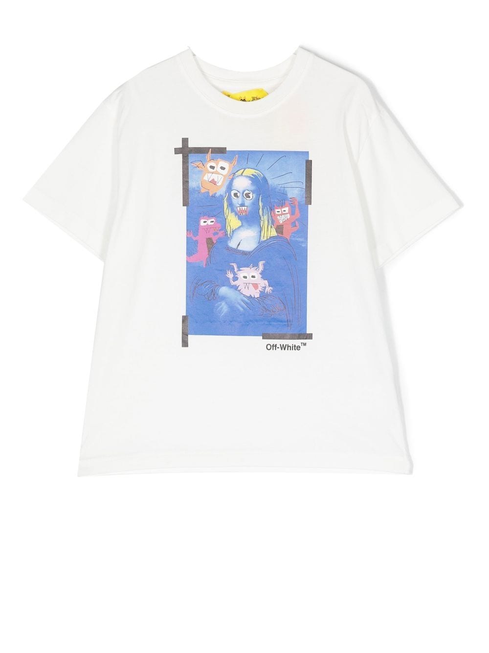 Shop Off-white Monsterlisa-print Cotton T-shirt In White