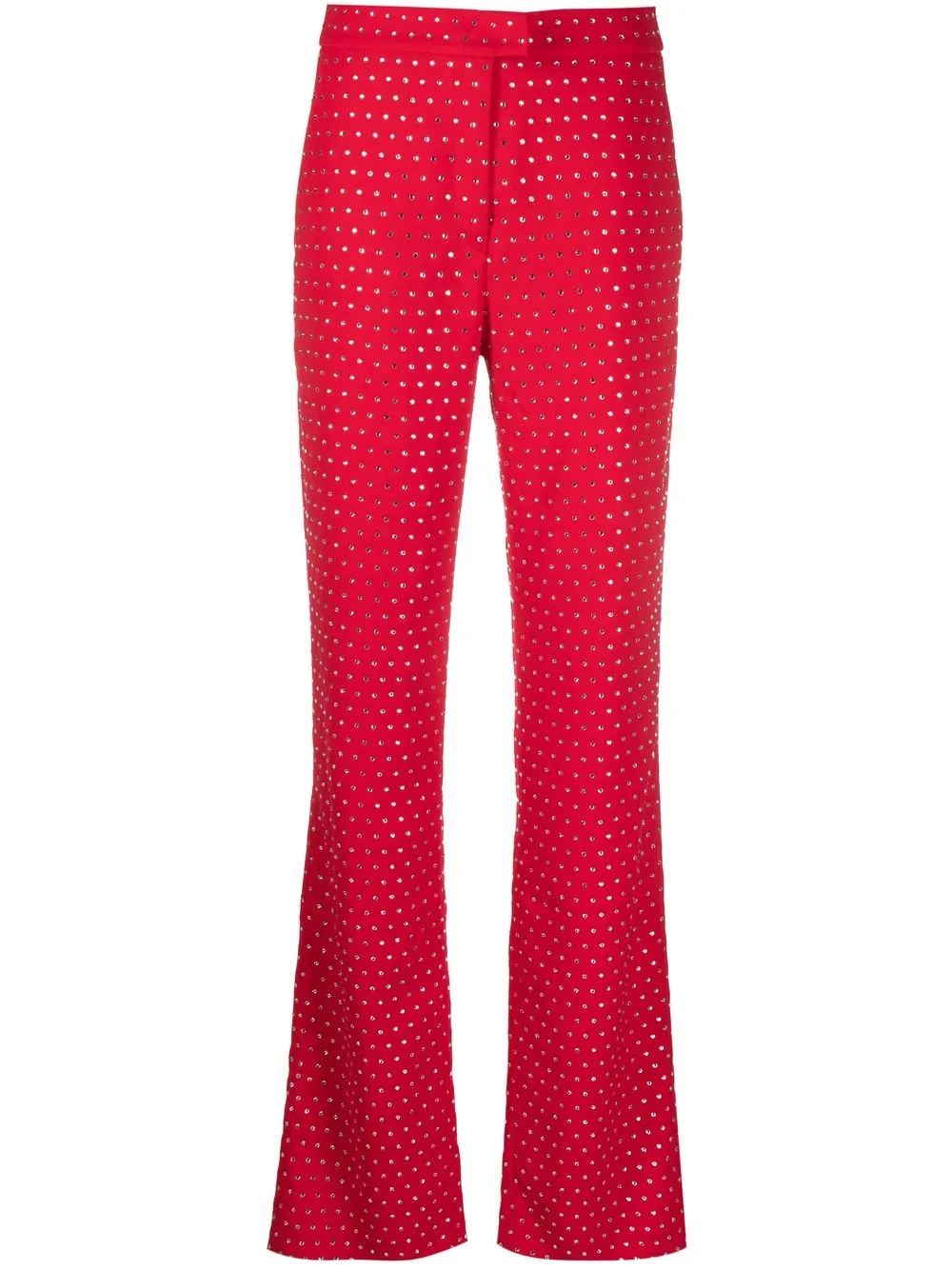 

THE ANDAMANE crystal-embellished high-waisted trousers - Red