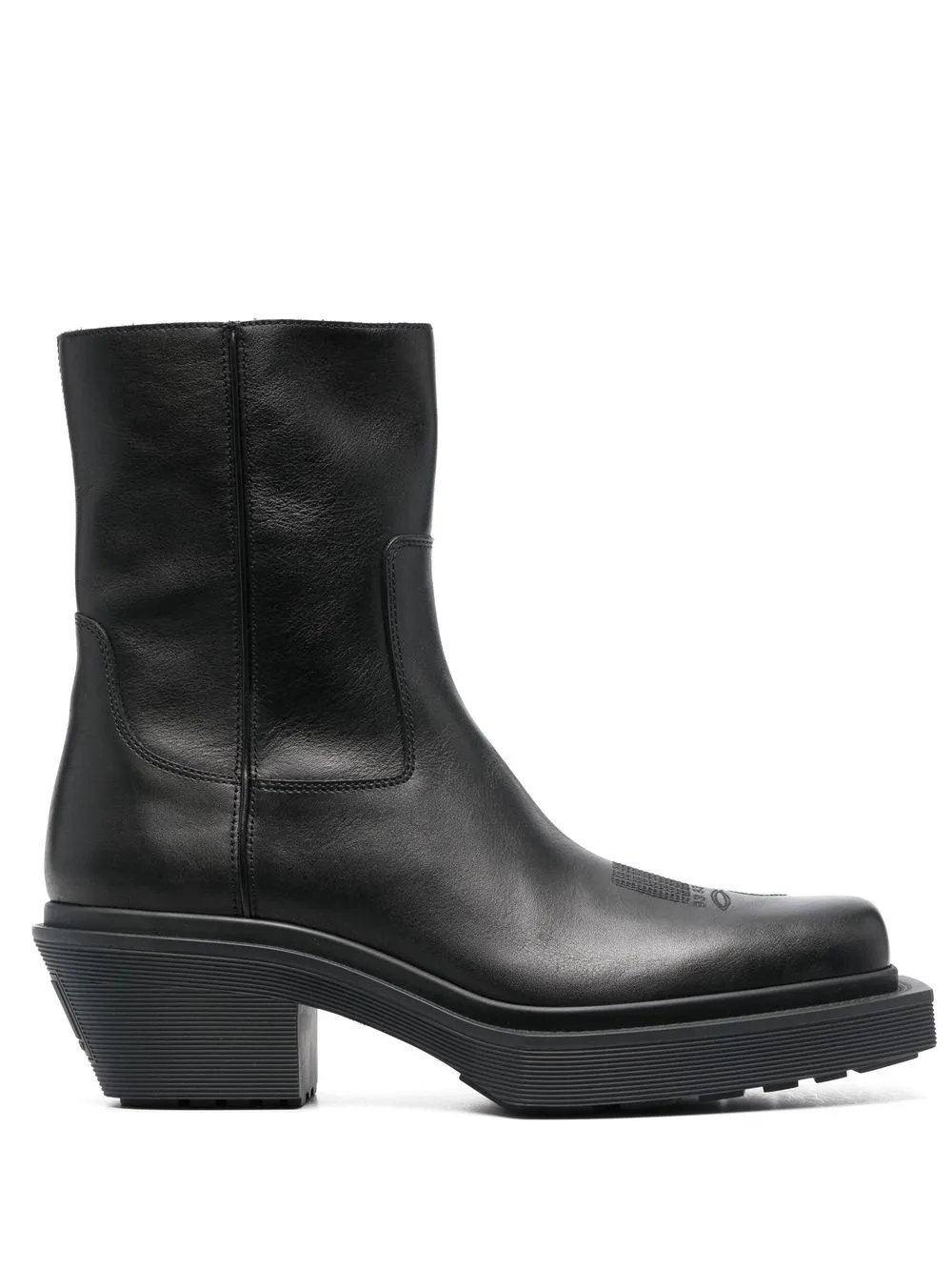 

VTMNTS square-toe leather ankle boots - Black