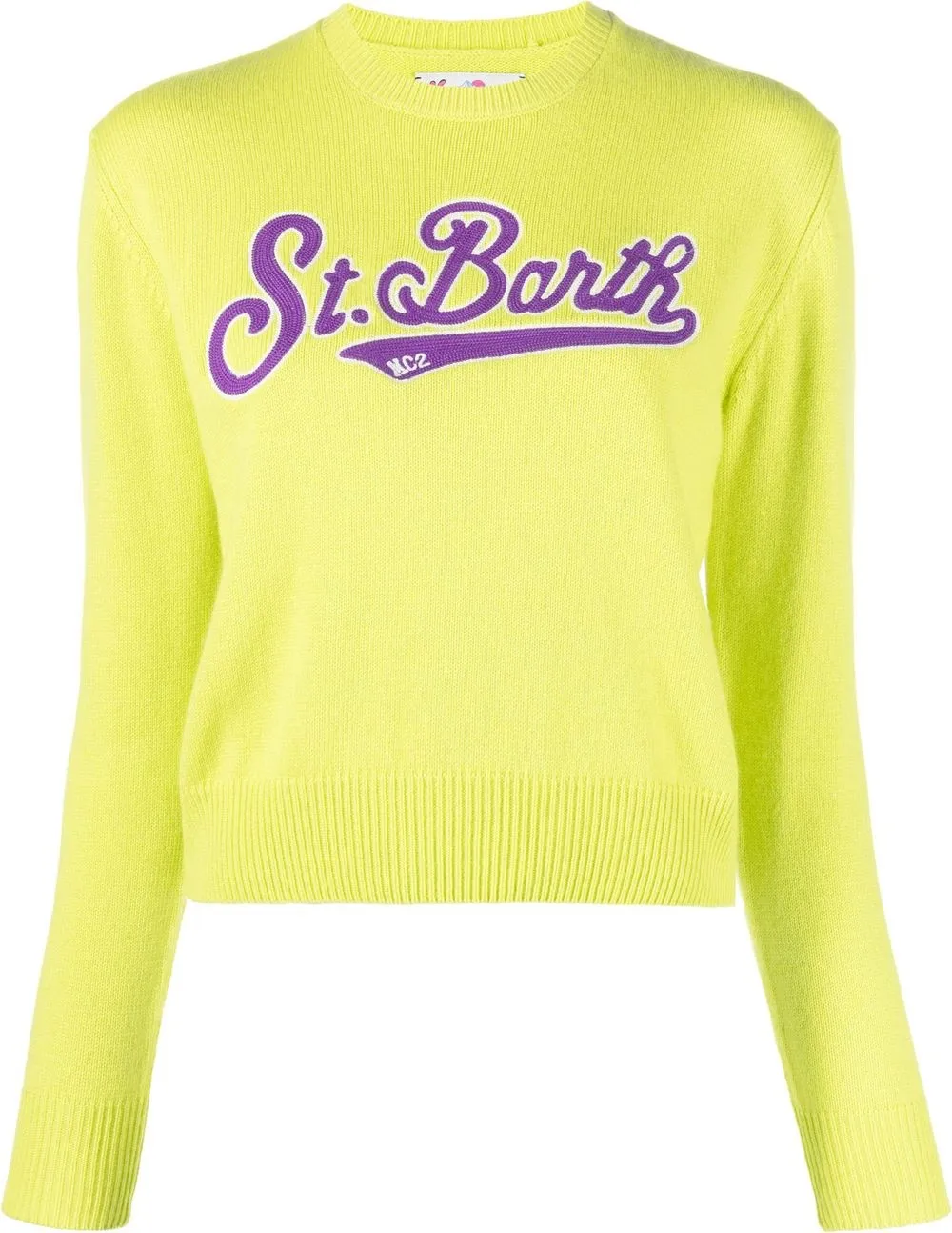 

MC2 Saint Barth New Queen embroidered-logo cropped jumper - Green