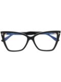 TOM FORD Eyewear geometric-frame glasses - Black