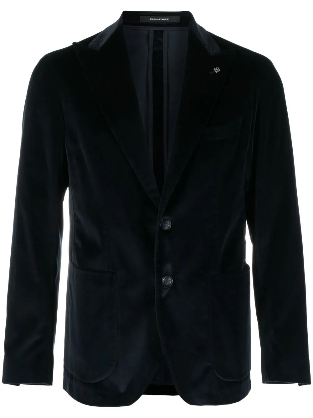 

Tagliatore Derrick velvet single-breasted blazer - Blue