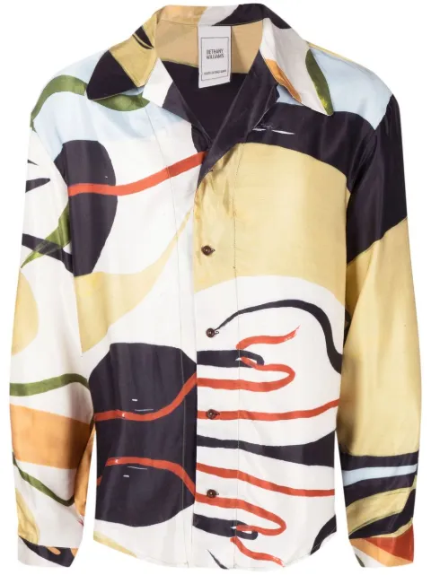 Bethany Williams abstract-print cotton-silk shirt