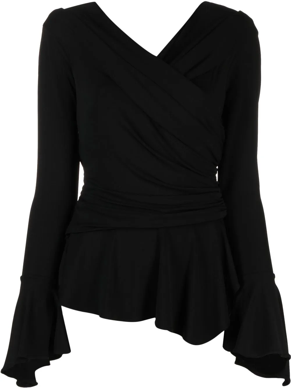 

Blumarine V-neck wrap top - Black