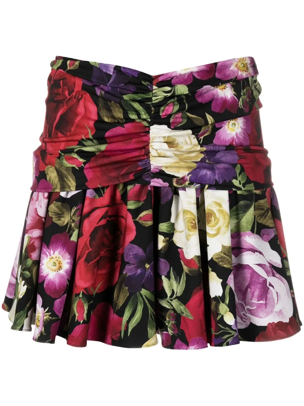 

Blumarine floral-print mini skirt - Black