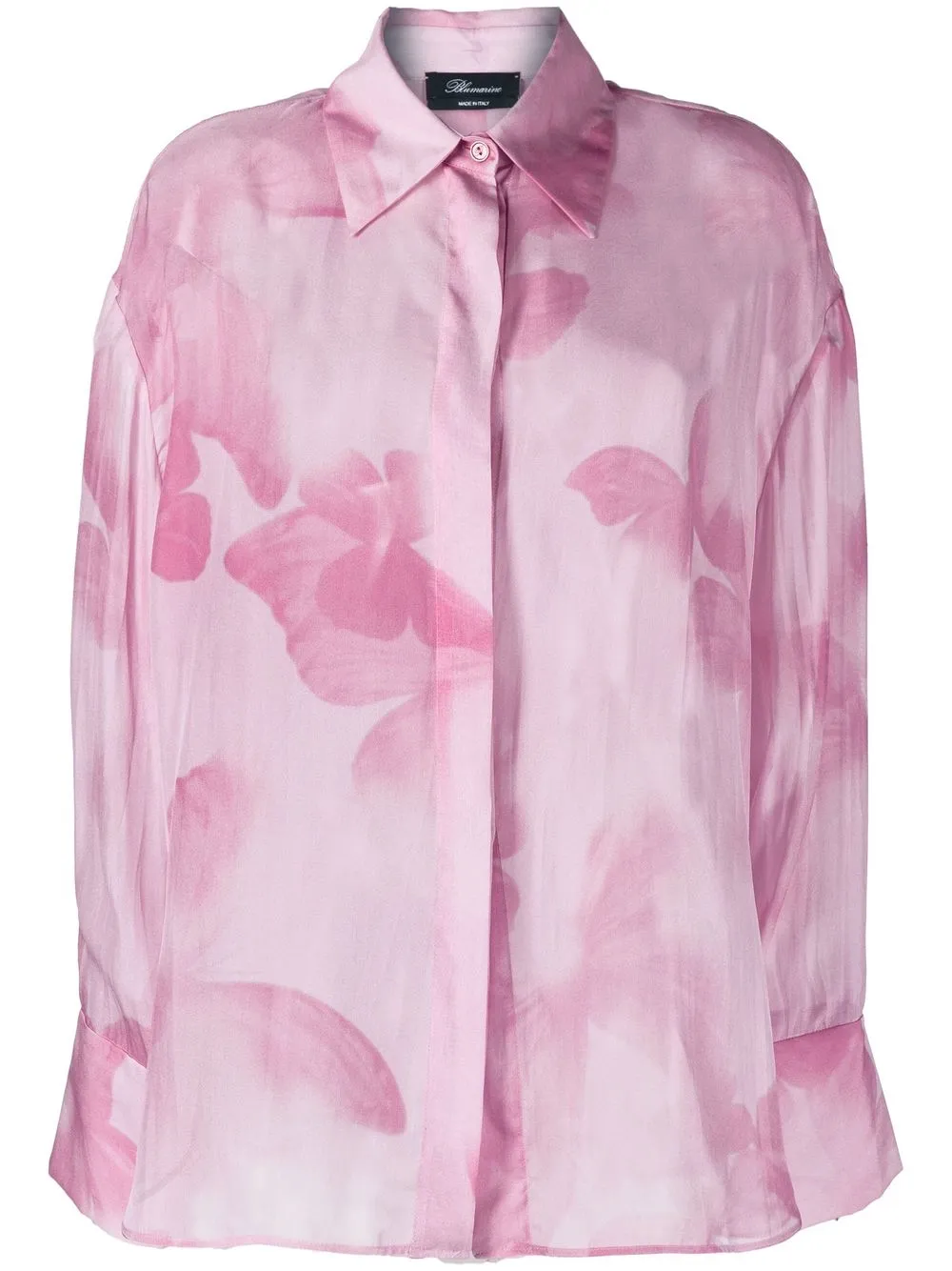 

Blumarine butterfly-print shirt - Purple