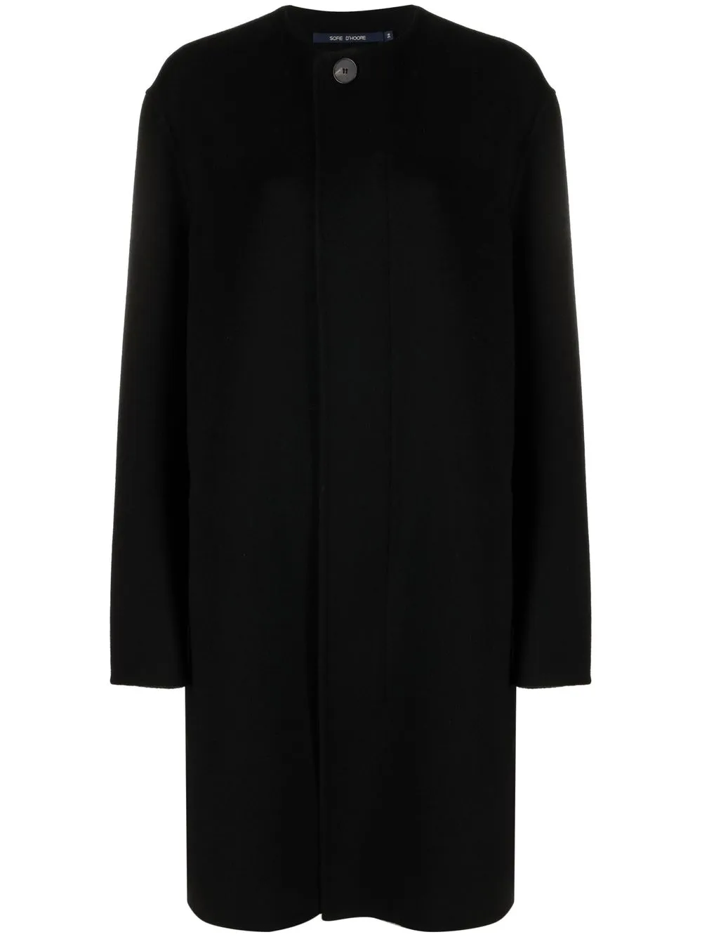 

Sofie D'hoore collarless single-breasted coat - Black
