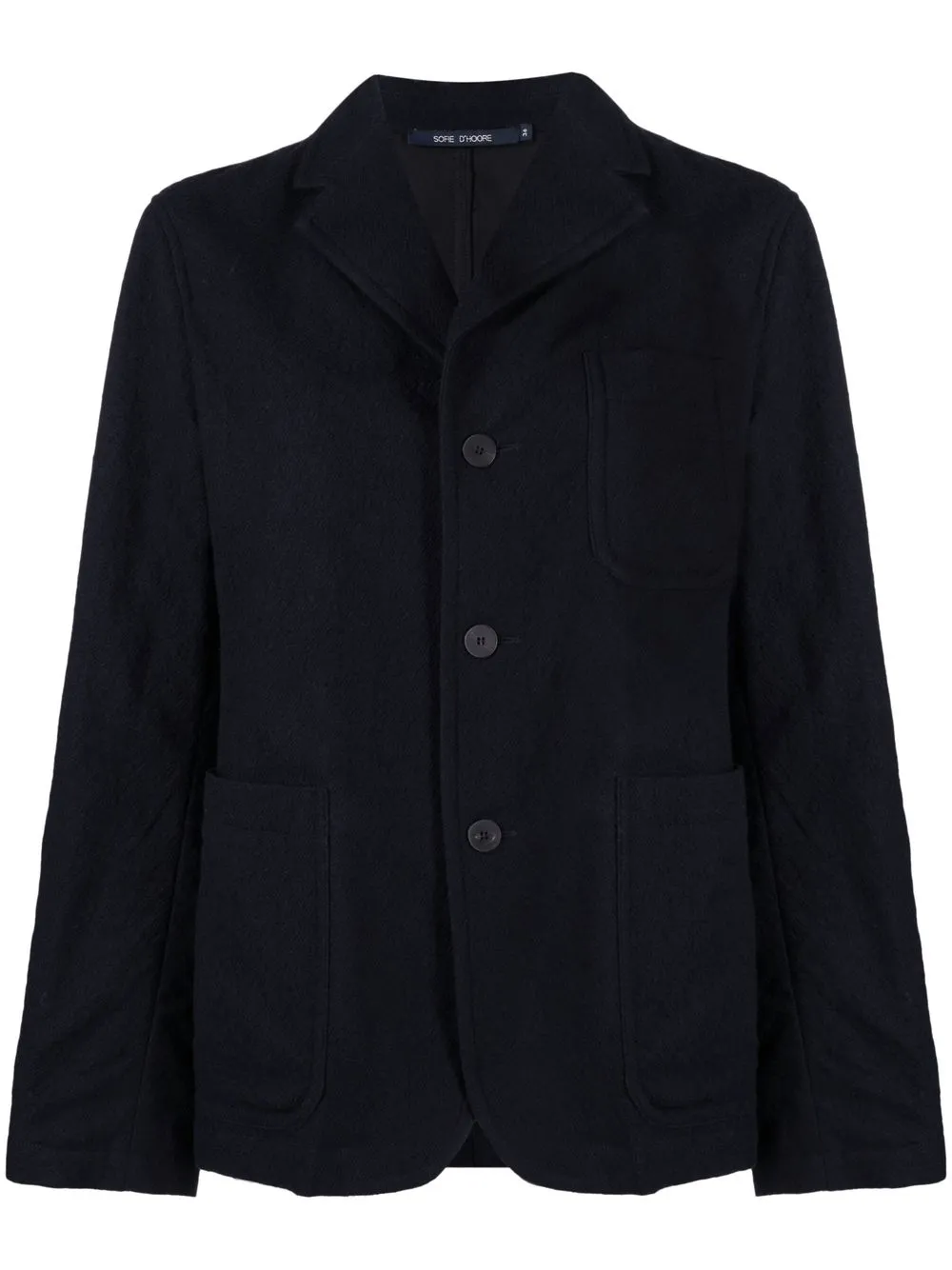 

Sofie D'hoore notched-collar single-breasted jacket - Blue
