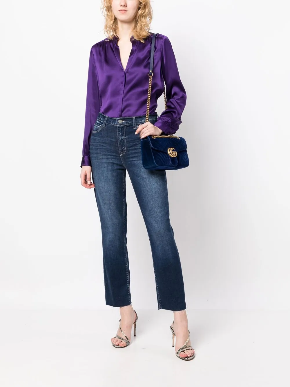 L'Agence Button-up blouse - Paars
