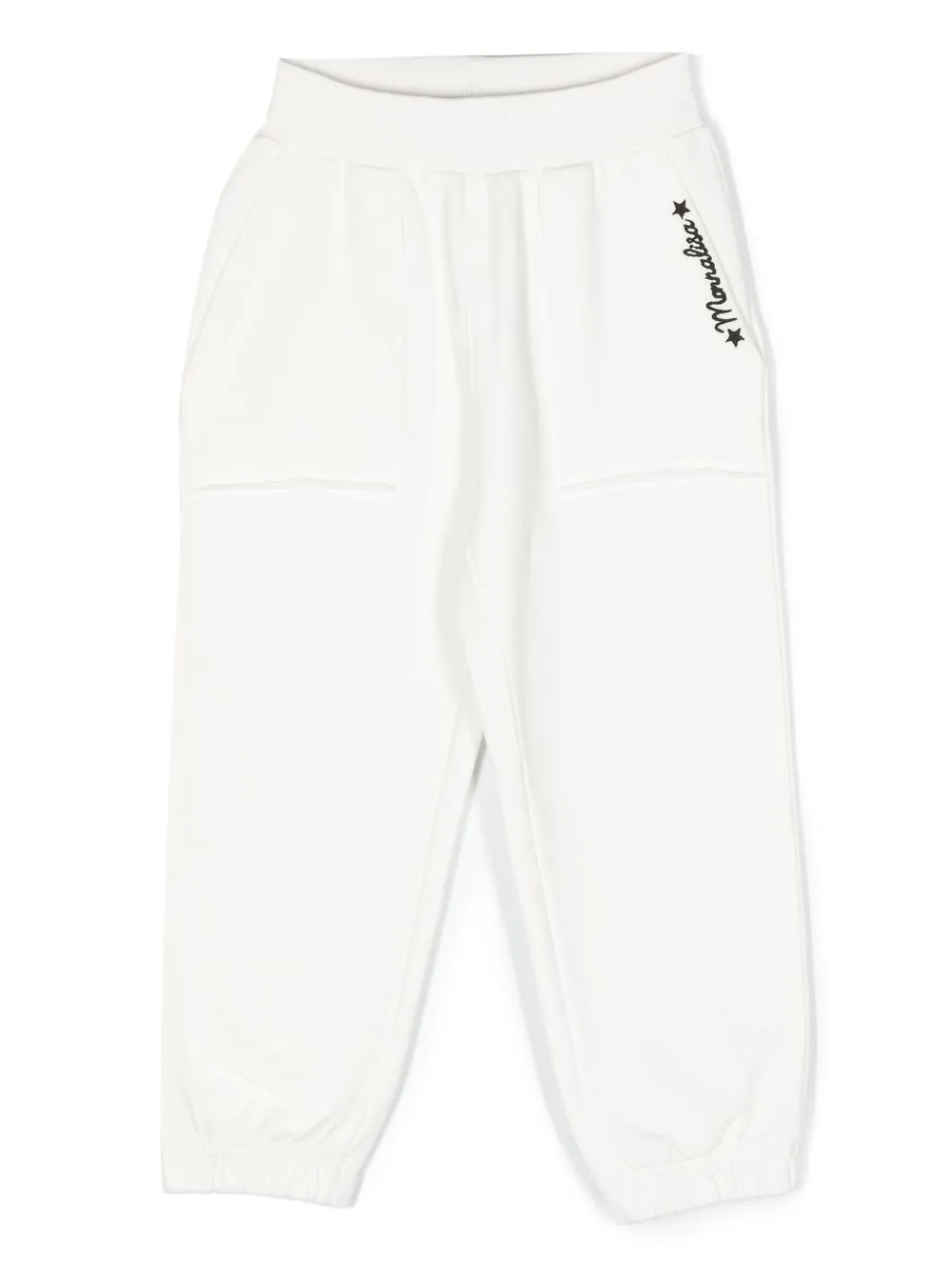 

Monnalisa embroidered-logo stretch-cotton trackvpants - White