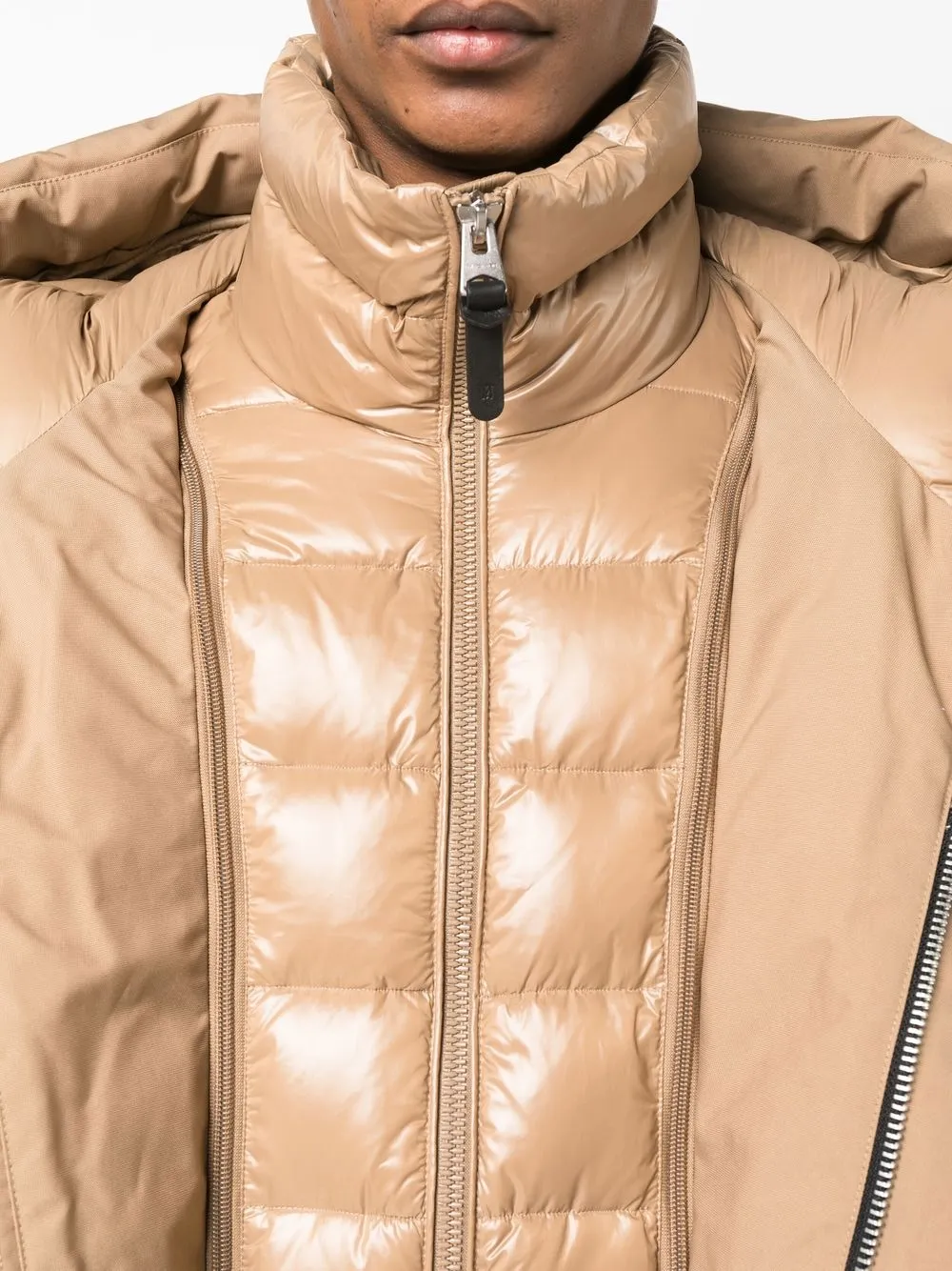 Mackage Quilted Panel Parka In Neutrals