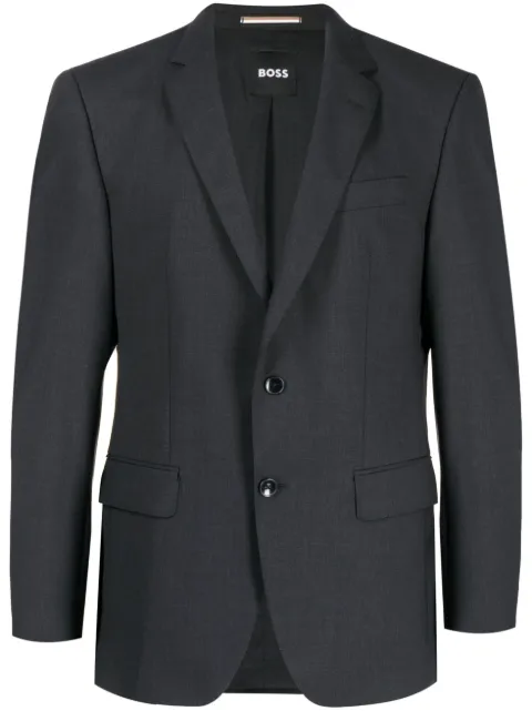 BOSS single-breasted stretch-wool blazer