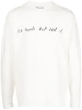 Bethany Williams slogan-print cotton sweatshirt - White